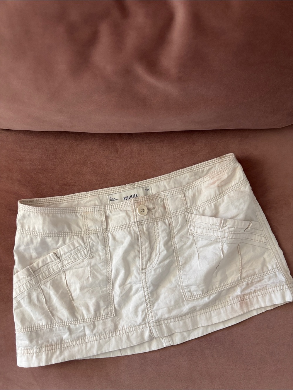 Hollister Cream Skirted Mini Skirt/Skort
